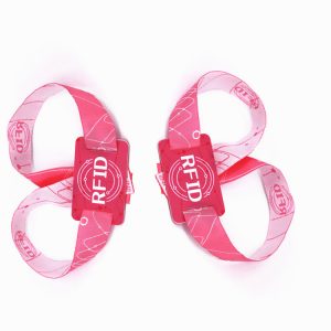 Passive rfid wristband N-tag213 180bytes NFC music festival fabric woven bracelet