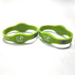 RFID Dual Frequency UHF H3+F08 chip silicone wristband NFC Smart bracelet