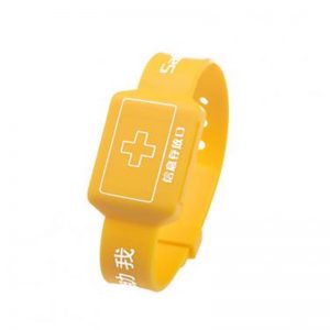 NFC SIM Card silicone wristband F08 drawer bracelet insert paper message or coin chip tag for hospital