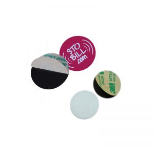 NFC Ntag213 Token card, 180bytes anti metal rfid coin tag with adhesive
