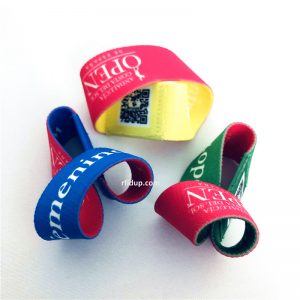 Reusable Stretch Band RFID Elastic Wristband With I-code Sli S Chip