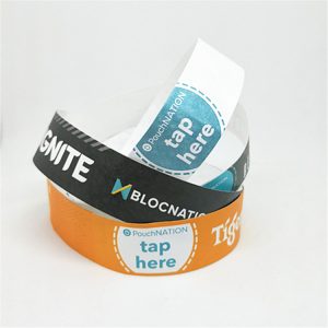 Tyvek Bracelet Paper wristband with Long Barcode Printed for Events Entry Security