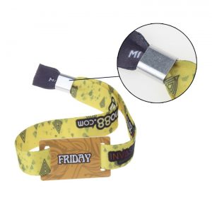 Thermal Printing RFID Fabric Woven Wristbands With 125KHZ TK4100 Chip