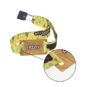 Thermal Printing RFID Fabric Woven Wristbands With 125KHZ TK4100 Chip