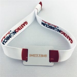 ISO18000-6C UHF RFID fabric party woven festival wristbands with H3 chip