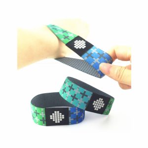 New Design Custom Elastic Fabric Wristband RFID NFC Stretch Wristband For Theme Park