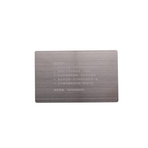 Custom Logo Brushed Silver Metal Stainless Steel Business Card