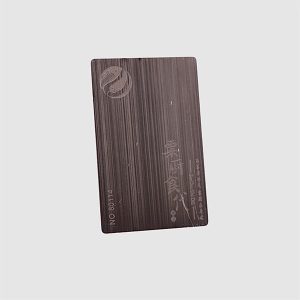 Custom Logo Brushed Silver Metal Stainless Steel Business Card