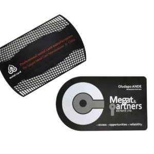 laser cut metal business card