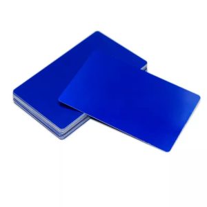 0.45MM 0.21MM Thickness Anodized Aluminum Blank Business Card for Laser