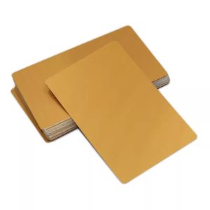 Rose Gold Anodized Aluminum Metal Cards For Laser Engraving