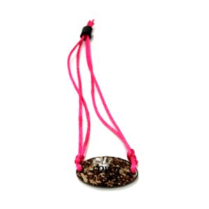Recyclable coconut shell NFC tag with cord bracelet