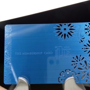 Plating Blue Metal Business Card