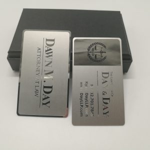 Plating Silver Mirror Metal Business Card