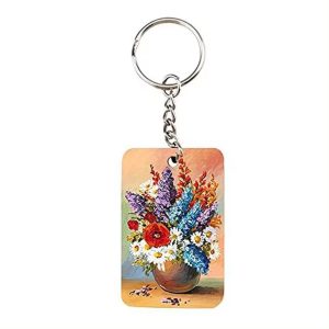 125khz Programmable T5577 RFID Wood Keychain