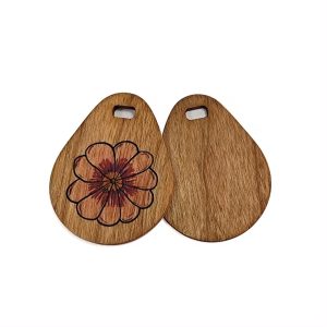 125Khz TK4100 Wooden Keyfob Access Control Keychain
